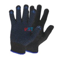 перчатки ХБ с ПВХ 10 класс 5 нитей черные