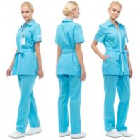Комплект ФИЕСТА женский (брюки и блуза) голубой 171870